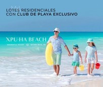 600 m terreno en venta xpu-ha beach arrecife 600 m2 con club de