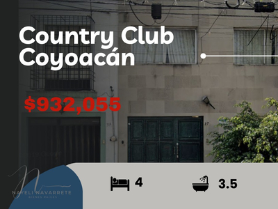 Casa En Country Club, Coyoacán Cerca De La Cineteca Nacional