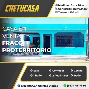 Casa en Venta en Fraccionamiento Proterritorio Chetumal, Quintana Roo