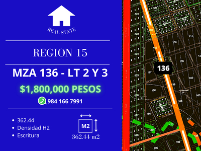 LOTES JUNTOS EN LA REGION 15