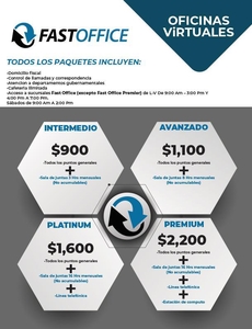 OFICINAS VIRTUALES CON DOMICILIO FISCAL!! $900 AL MES