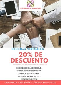 ¡RENTA DE OFICINAS VIRTUALES CONTACTANOS Y CONTRATA AHORA!