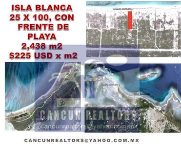 Terreno en Venta en ISLA BLANCA Cancún, Quintana Roo