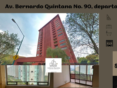 Departamento En La Alvaro Obregon, Col.la Loma, Av. Bernardo Quintana No. 90 Cuenta Con 2 Lugares De Estacionamiento. Abm91-di
