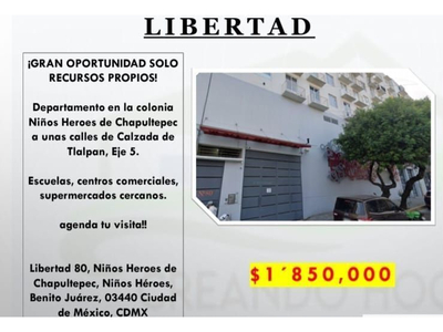 (a) Oportunidad Departamento Col Niños Héroes, Benito Juárez