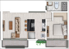 venta departamento nuevo coyoacan - 1 habitación - 45 m2