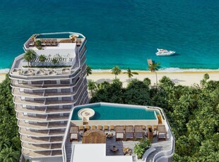 Departamento de 3 habitaciones y 3 baños Frente al mar con amenidades de lujo en Costa Mujeres Cancun