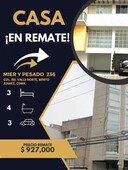 3 recamaras en venta en del valle centro benito juárez