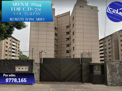 Amplio Departamento En Excelente Zona De Tlalpan - Remate Bancario