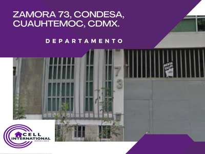 Venta De Departamento En Zamora, Condesa, Cuauhtemoc, Cdmx